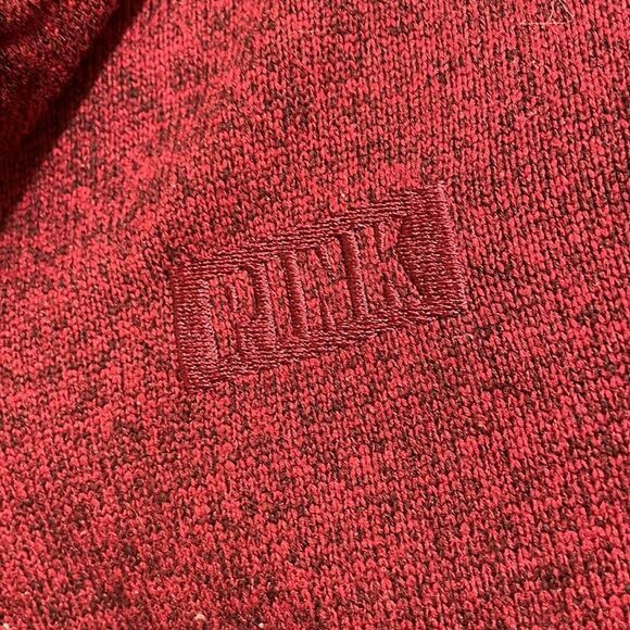 PINK Victorias Secret maroon/wine cropped toggle long sleeve sweater, size S - Picture 3 of 7